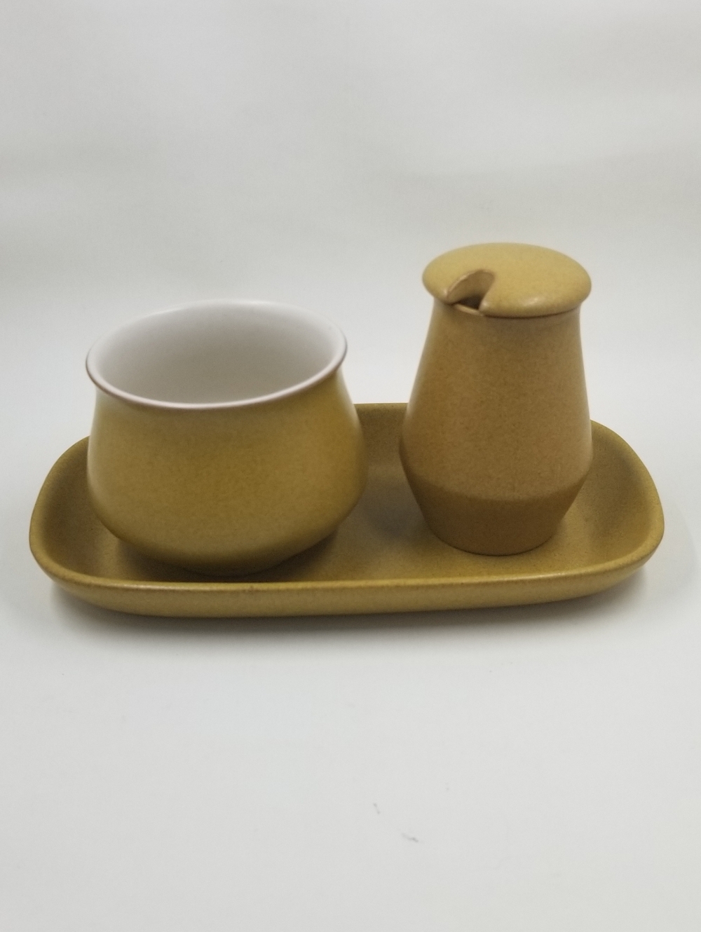 [DENBY] "Ode" Off-Yellow Stoneware Set (England)